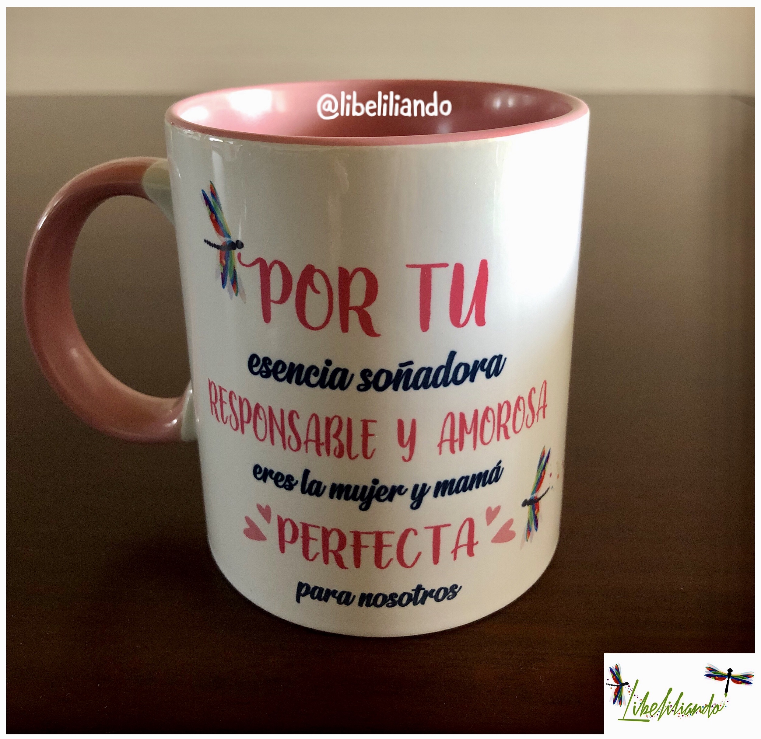 Mugs nombre "diseño personalizado" Libeliliando